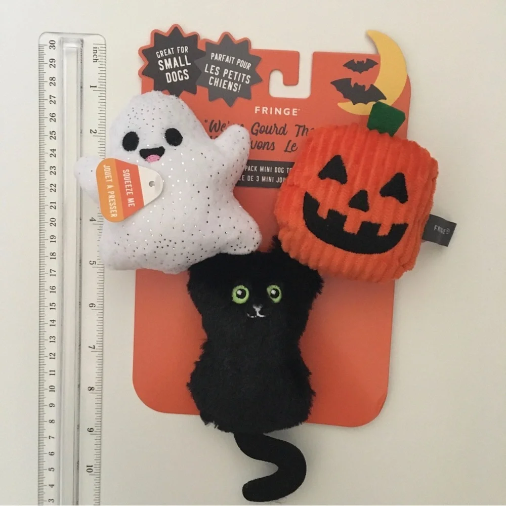 Dog Toys Plush w/ Squeakers “We’ve Gourd the Beat” Halloween Theme NEW | Fringe